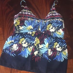 Hollister Floral Navy Shirt